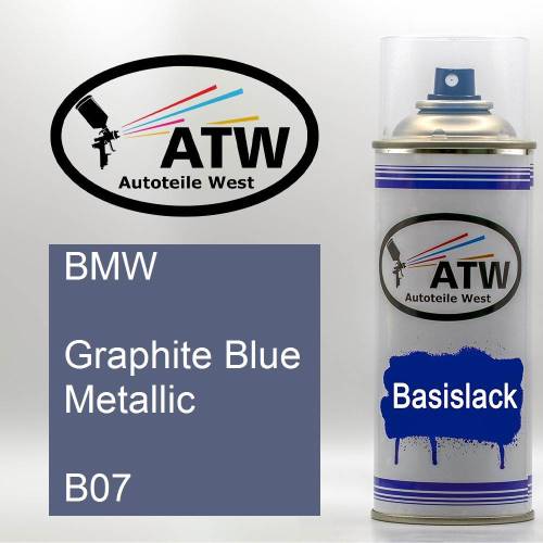 BMW, Graphite Blue Metallic, B07: 400ml Sprühdose, von ATW Autoteile West.